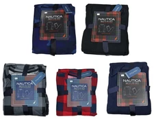 Nautica Plaid L/S Crew Top & Jogger Bottom Men's 2-Piece Pajama Set NWT