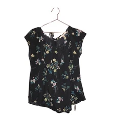 LC Lauren Conrad Flowered Blouse - Size XL - Semi Sheer
