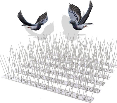 Bird Spikes for Pigeons Small Birds Cat, 10 Feet Bird Spikes Stainless Steel Det