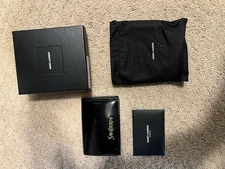 Saint Laurent Card Holder In Smooth Leather (Patent) Black