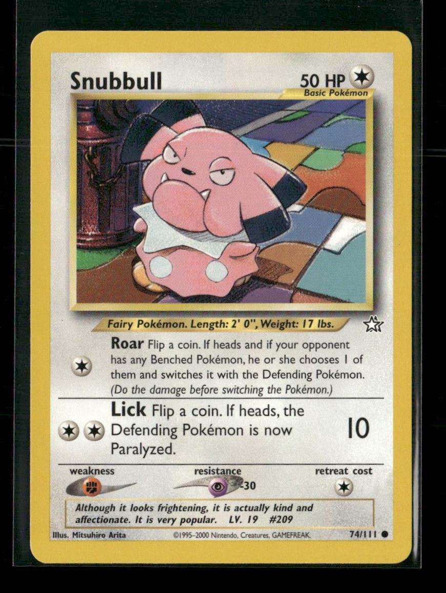 Snubbull 74/111 Neo Genesis NM/M Pokemon