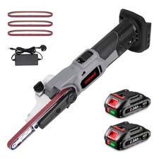 Cordless Belt Sander Battery Belt Grinder 6 Speed 35° Adjustable Electric Sander