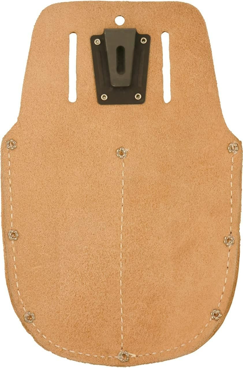 Stylish Brown Leather Clip Holster - Lightweight Tool Holder for Pruning Shears