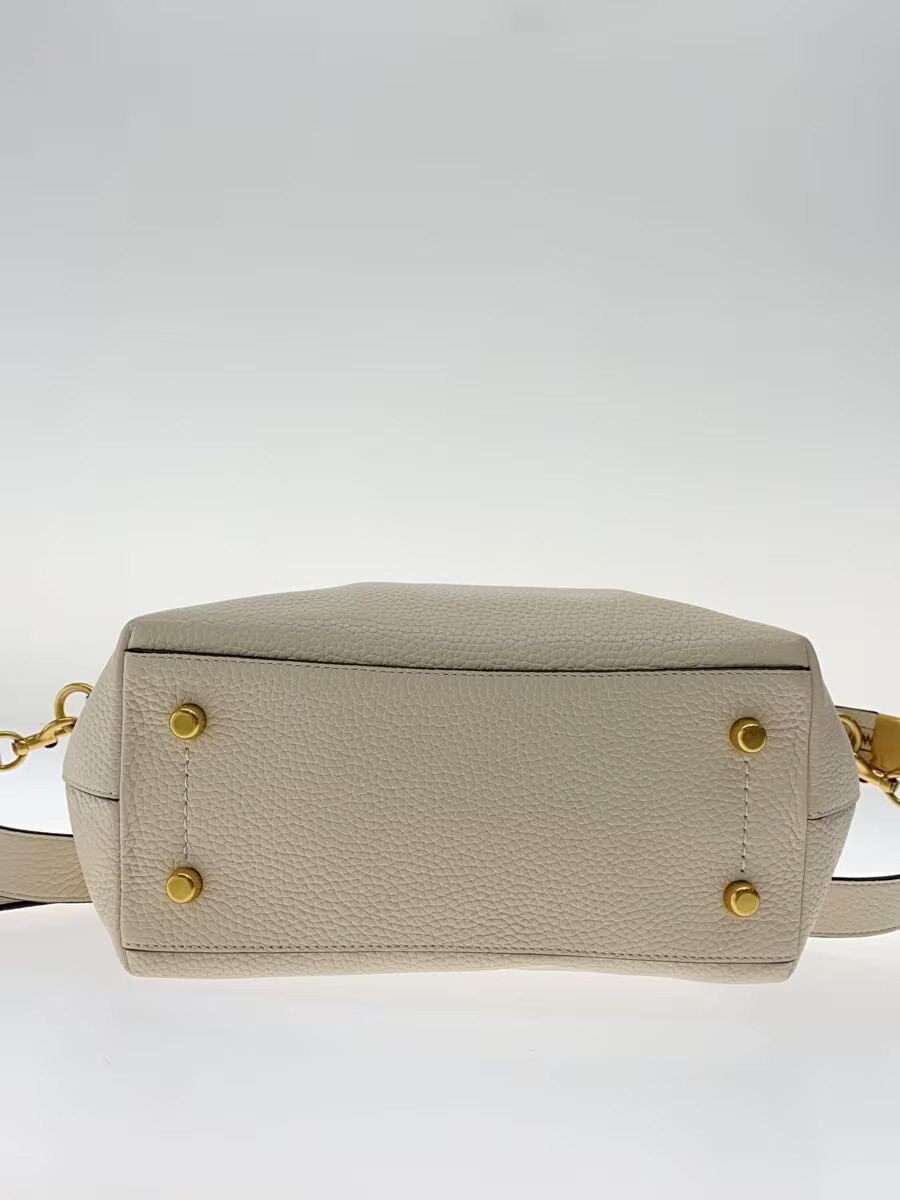 COACH Kara Satchel Shoulder Bag, 2-Way Leather, White, Solid Color, CE741 thumbnail 4