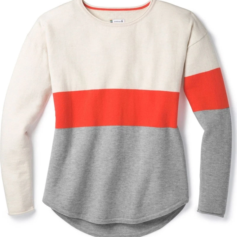 smartwool merino wool shadow pine crew stripes gorpcore base-layer