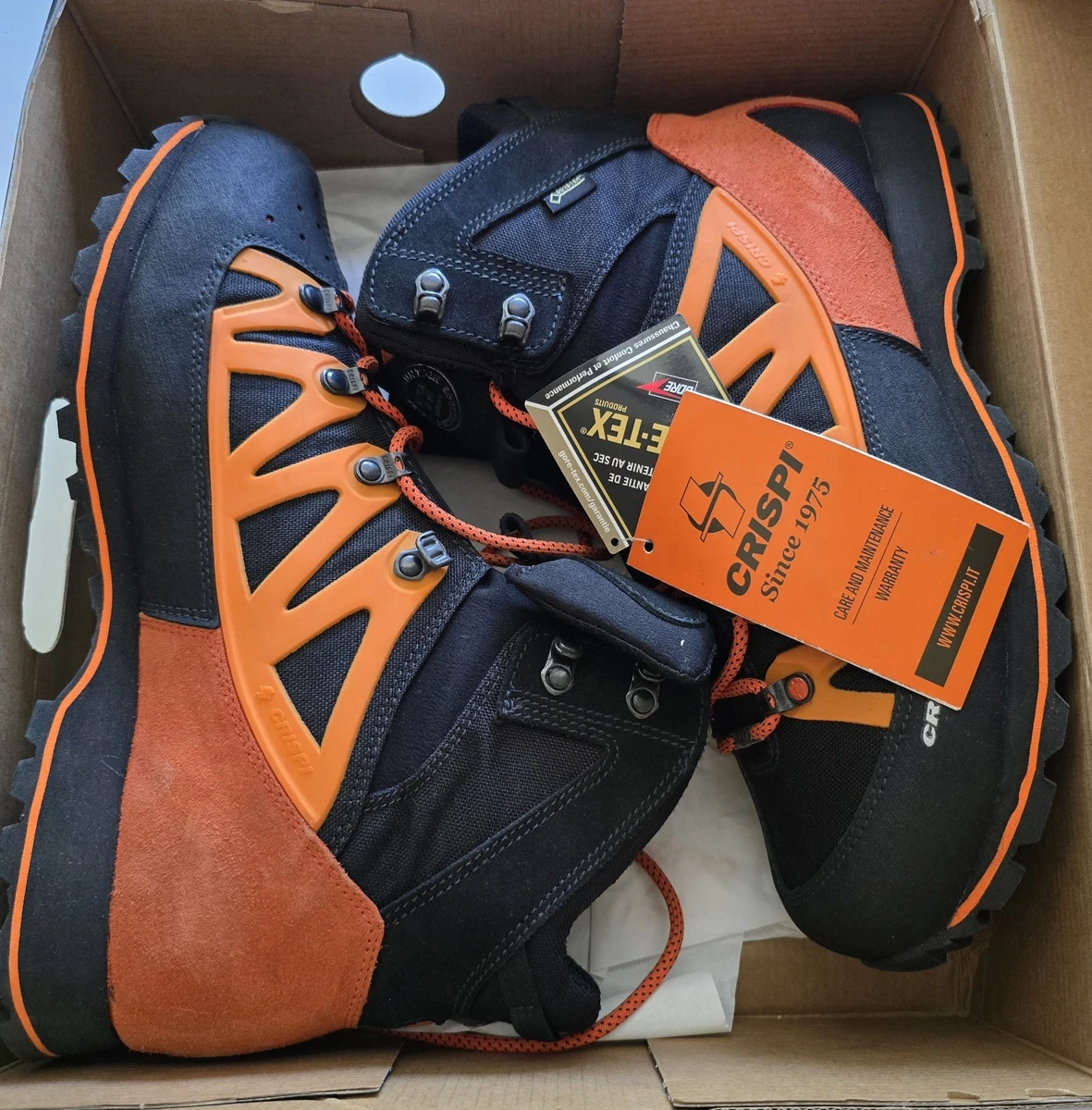 CRISPI Thor GTX Boots Size 13 EE Gore-Tex Made In Italy Black