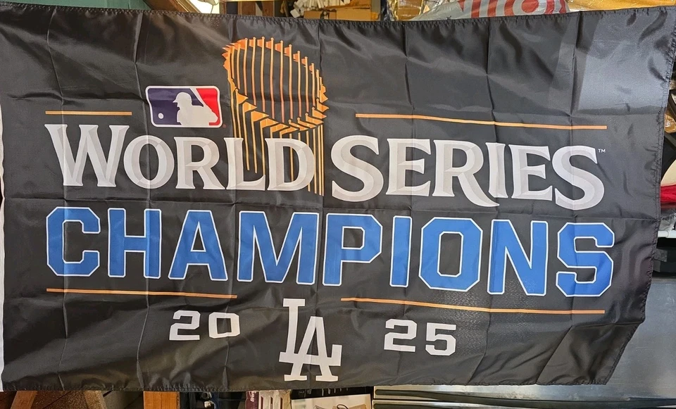 Los Angeles Dodgers 3x5 FT Flag  2025 World Series Champions  - Image 2 of 4