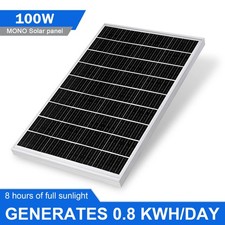 100W 12 Volt Monocrystalline Solar Panel for RV Caravan Home Battery Charging
