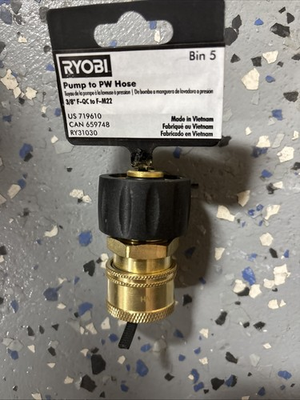 #ad RYOBI 3 8 in Female Quick Connect M22 Coupler Pressure Washer 4000 PSI RY3103 $15.50