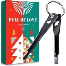 4-in-1 Keychain Screwdriver Tool Set with Slotted and Hex Wrench Bits