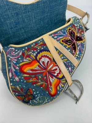 Dior Butterfly Denim Saddlebag 2002 Fashion Accessories collection