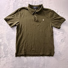 Polo Ralph Lauren Polo Shirt Boys XL 18-20 Green Short Sleeve Pony Logo Pique