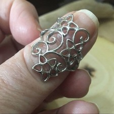 Floral Filigree Sterling Silver Ring, Boho, Statement, Trending