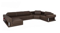 Wohnlandschaft Couch Polster Ecksofa Neu Ledersofa Designer Sofa U Form