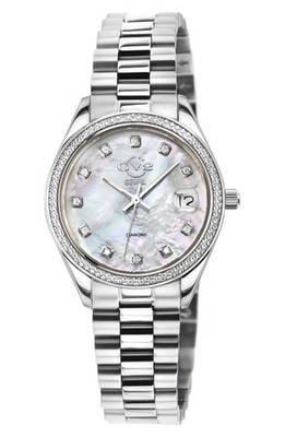 New GV2 Women's Watch Turin Swiss Diamond Stainless Steel Bracelet, 32mm -0.15ct