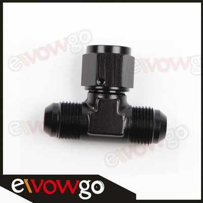 10AN Female To AN-10 Male To AN10 Male Tee-piece Fitting Adapter Aluminum Black
