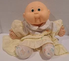 Vintage 1978-1983 Cabbage Patch Kids Bald Preemie Baby Doll O.A.A. 12" Blue Eyes