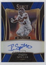 2022 Panini Chronicles Draft Picks Blue 26/49 Isaiah Spiller #IN-ISP Auto 0w8