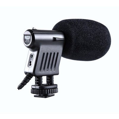 Boya BY-VM01 Unidirectional Camera Micrphone for DSLRs Camcorders Black 