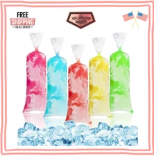 100 Ice Candy Plastic Bags - 4X12 Bolsas Para Bolis De Hielo Mexicanos Freeze