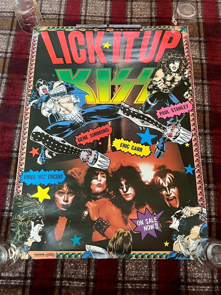USED KISS LICK IT UP Promo Poster B2 Size POLYSTAR RECORDS