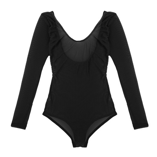 Mujeres Body Bodystocking Leotardo Transpirable Unitard Corte Alto Ropa de Club Transparente - Imagen 42 de 59