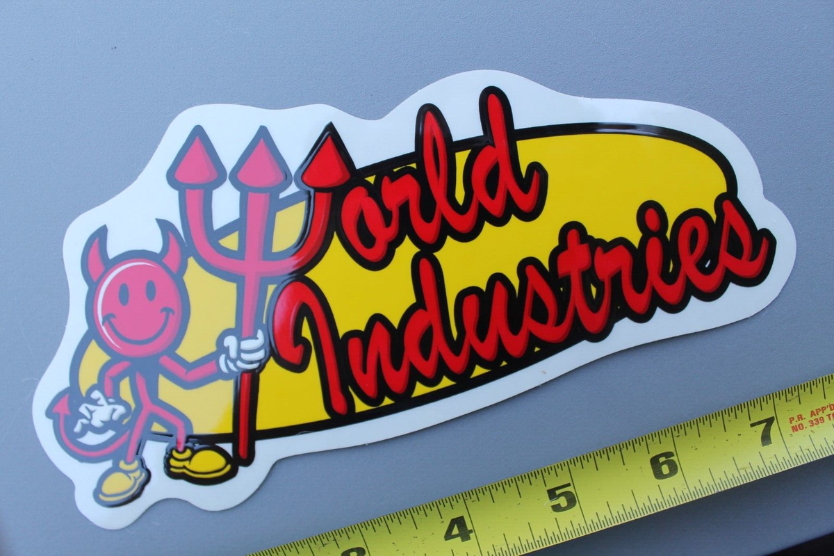 World Industries Skateboards Devil Red Yellow GB Vintage