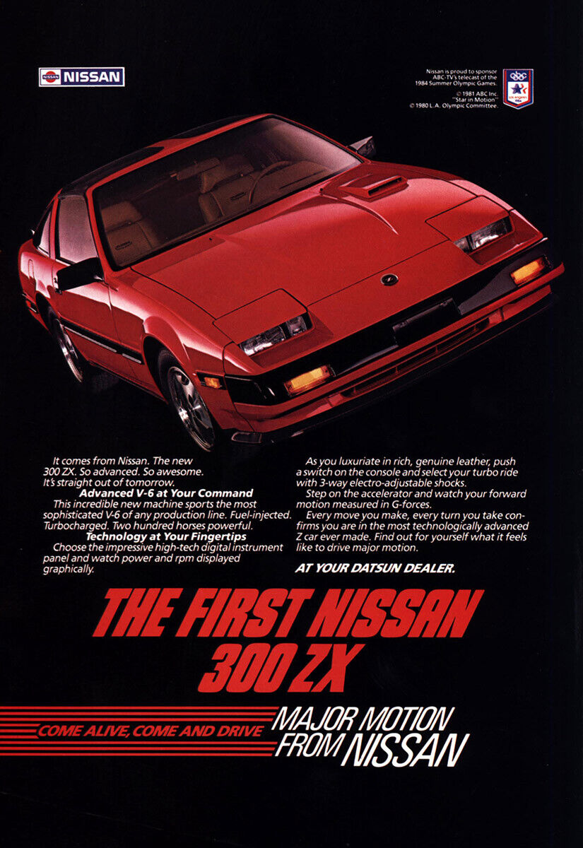 1984 Nissan 300 ZX: The First Nissan 300ZX Vintage Print Ad 1984 Nissan 300 ZX: The First Nissan 300ZX Vintage Print Ad