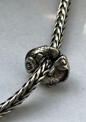 Rare Trollbeads Happy Fish  Bead Charm!  Retired 2004.