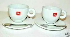 2 Tazze Cappuccino illy Caffè  Istituzionali + 2 Cucchiaini Cups IDEA REGALO 