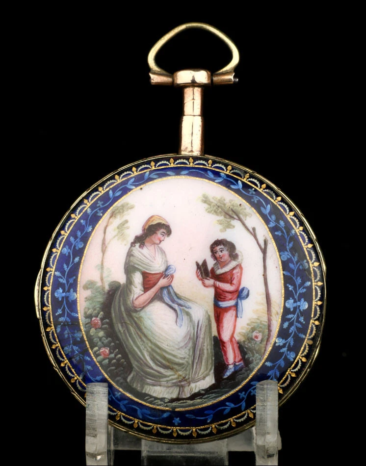 Antique Verge-Fusee Pocket Watch with Leton Enamel. France, Circa 1800 - Image 3 of 4
