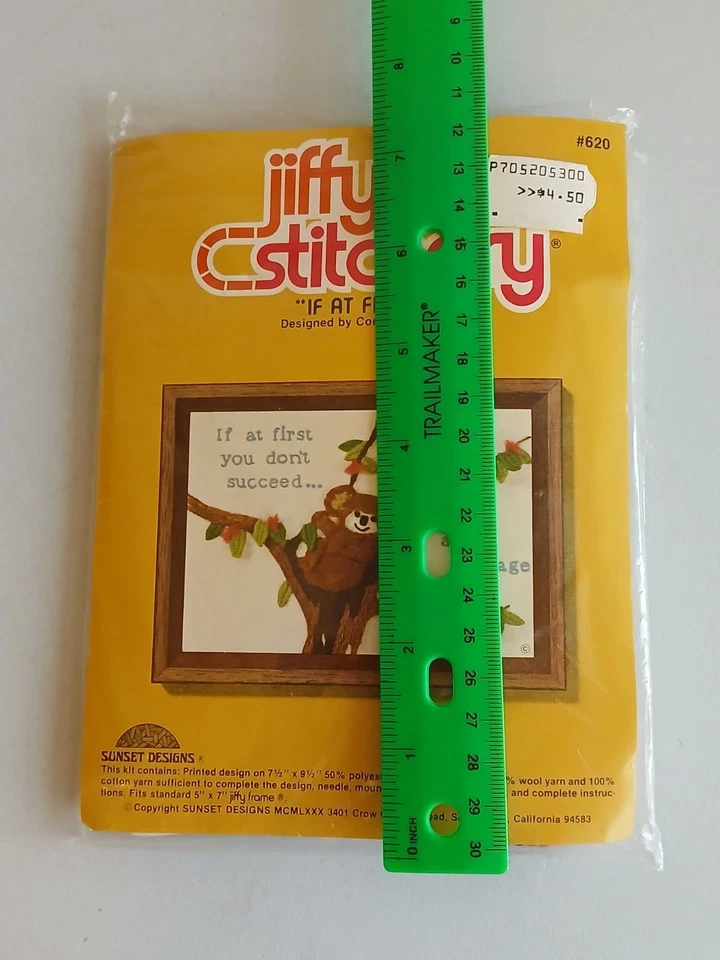 Sunset Designs Jiffy Stitchery Stamped Embroidery Kit Lot of 7 (5 Designs) NOS - Image 3 of 4