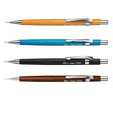 Pentel P200 Series Mechanical Pencils - 0.3mm 0.5 0.7 0.9mm Set of 4