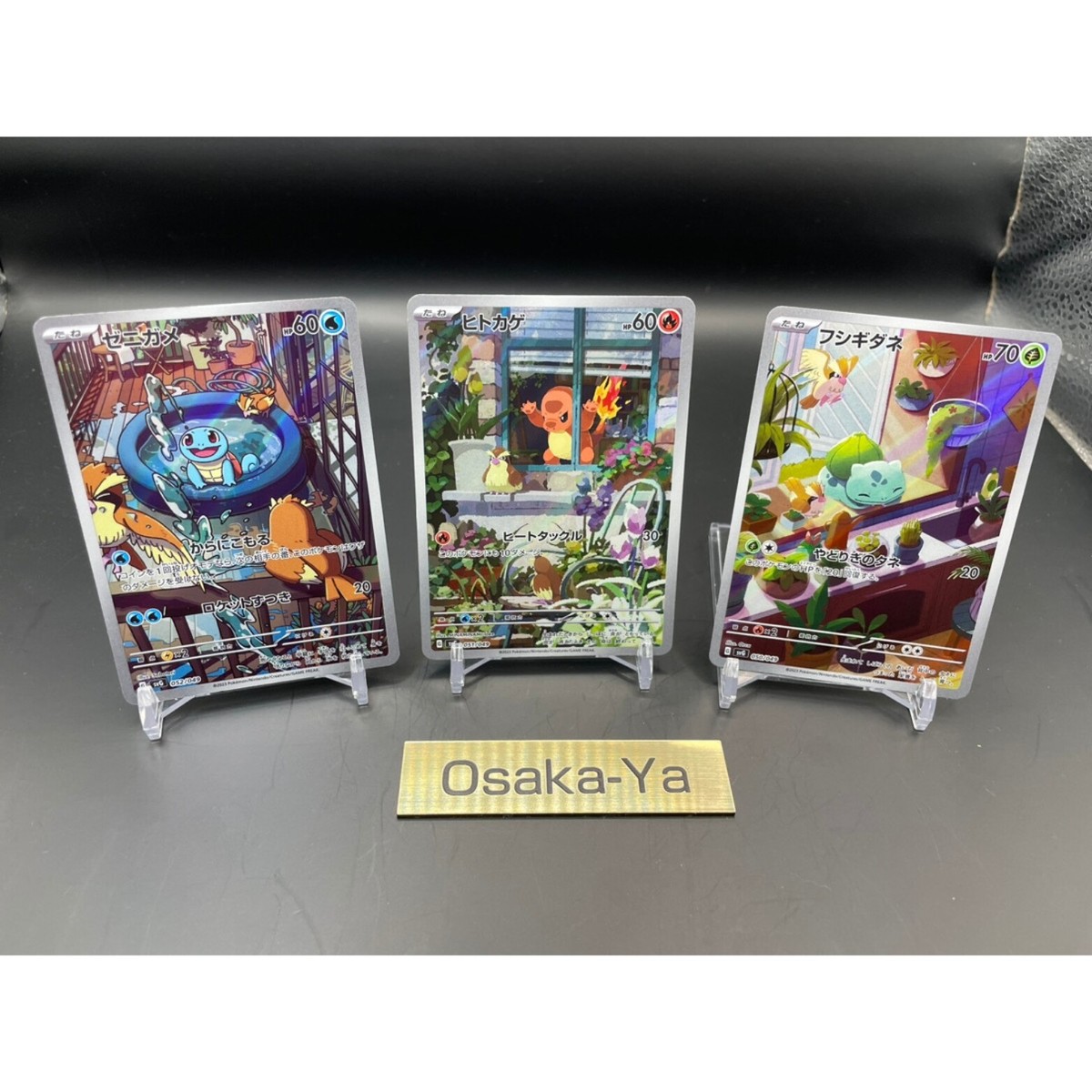 Bulbasaur Charmander Squirtle AR 050 051 052/049 Pokemon Card