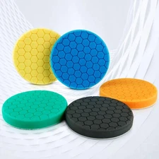 Hex Logic 3/5/6/7 Inch Car Buffing Pads Polishing for Drill Sponge Waxing Foam