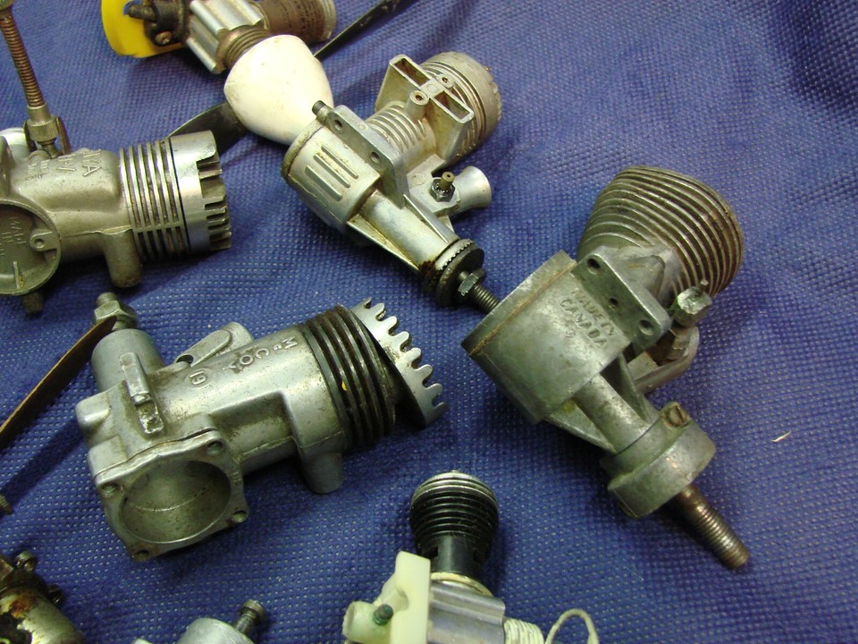Vintage Lot of Nitro Model Airplane Engines Parts Repair McCoy