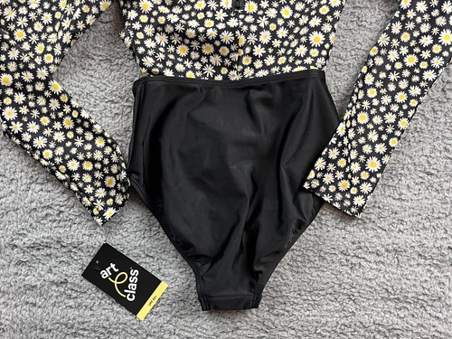Art Class Girl's Size Medium (8) Floral Printed One Piece Rash Guard Swimsuit - Picture 4 of 6