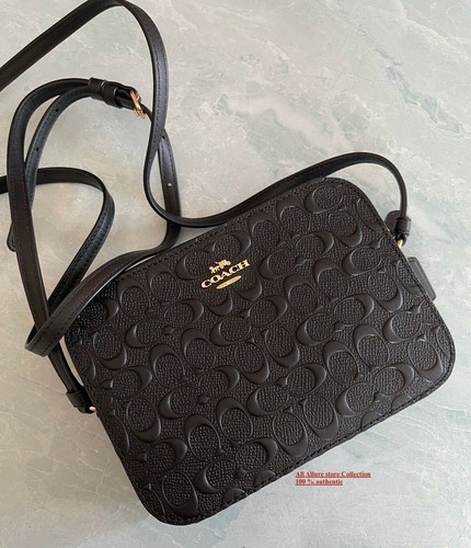 coach black camera bag