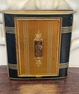 VINTAGE A.D. LA MODE CIGARETTE CASE POWDER & ROUGE COMPACT
