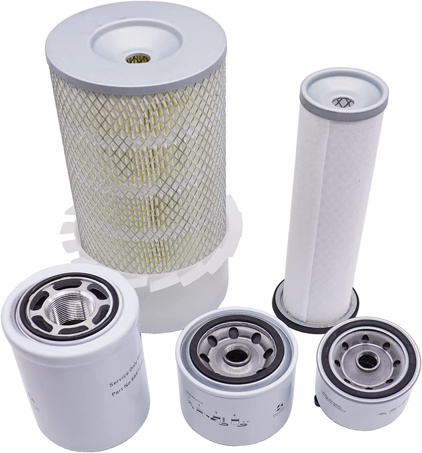 Fuel Filter Kit Hydraulic Filter Water Separator Filter Set for Bobcat