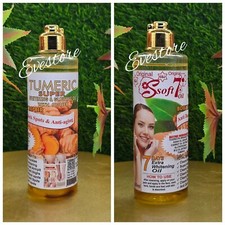 X 1 Soft 7 Tumeric Whitening  Glowing Oil With Honey. Body Repair. 250ml X 1