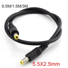 12V DC Power supply cable Wire male to male 5.5 X2.5mm Plug Adapter connector