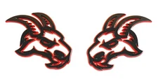 Pair New Head Emblem for TRX Ram 1500 Fender badge Hellcat Style Redline