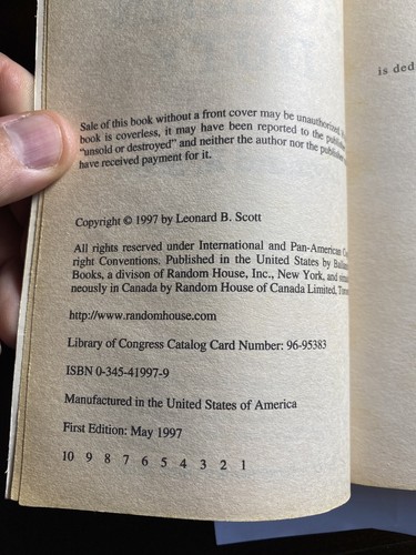 Leonard b. Scott Solemn Duty Paperback 1997 First Edition First Printing - Picture 6 of 7