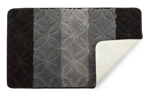 Non Slip 2 Piece Bathroom mat Rug & Pedestal mat with Woven Graduated Stripes - Picture 9 of 47