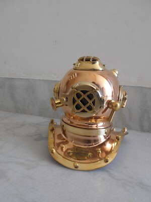 Scuba Diving Divers Helmet Solid Copper & Brass 6 Inch Helmet