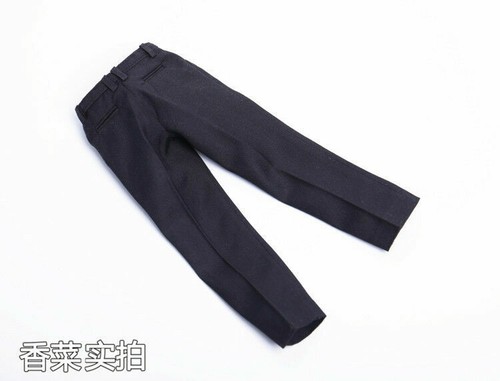 1/6 Scale Black Trousers Pants Clothes W/belt Fit 12'' Male Action Figure Body - Picture 3 of 3
