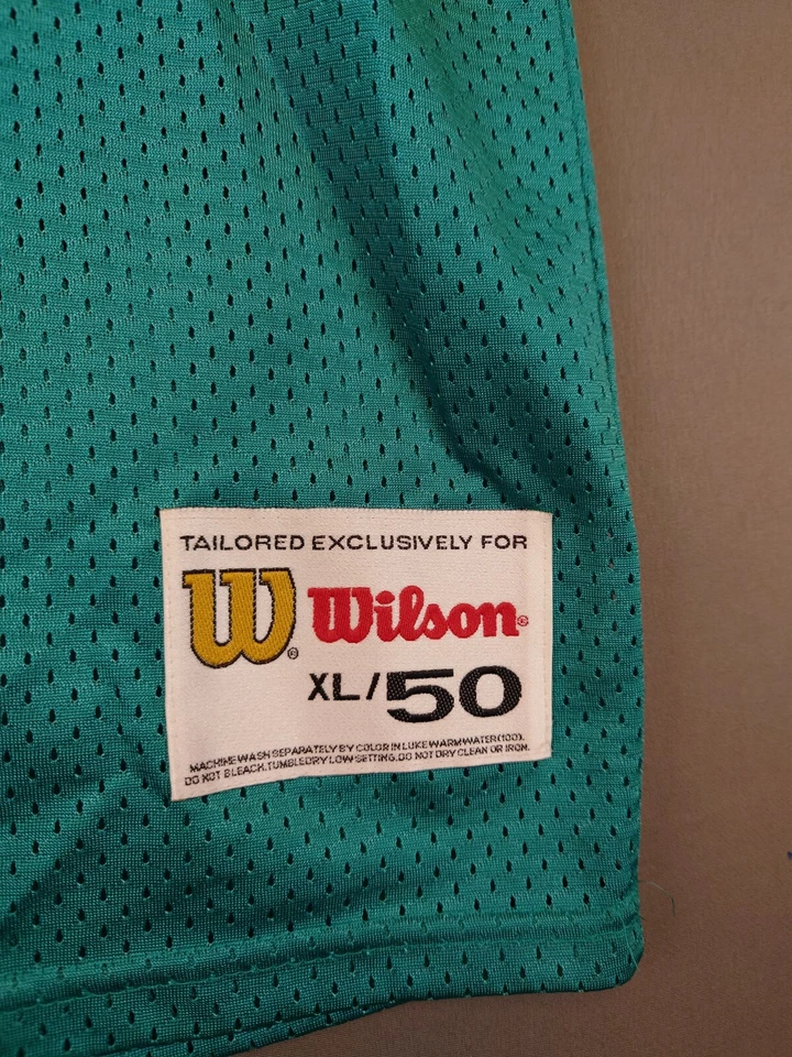 NEW VINTAGE Wilson Dan Marino Miami Dolphins Home Jersey Men's XL 50 USA Made - Image 4 of 4