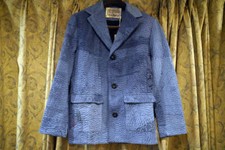 By Walid New unused vintage cotton Jacket Men's outer blue patchwork casual