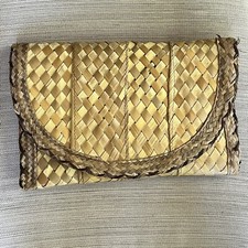 Straw Clutch Purse Straw Envelope Bag Wallet Summer Beach HandBag Boho Natural
